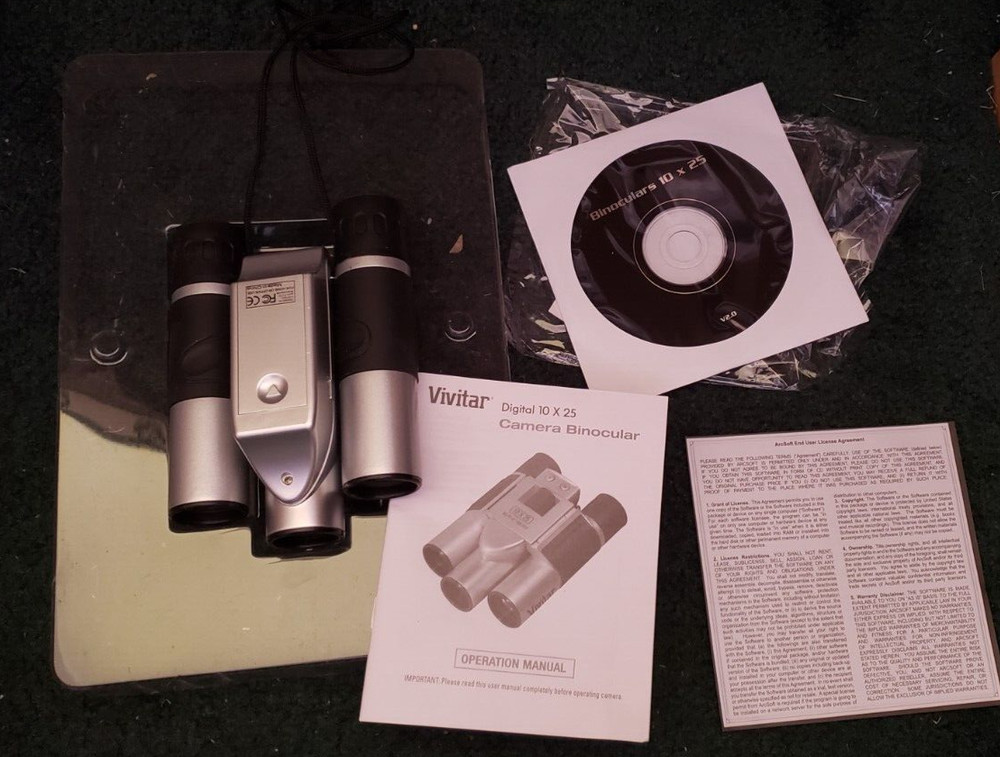 Vivitar Digital 10 x 25 Camera Binoculars - preowned, untested