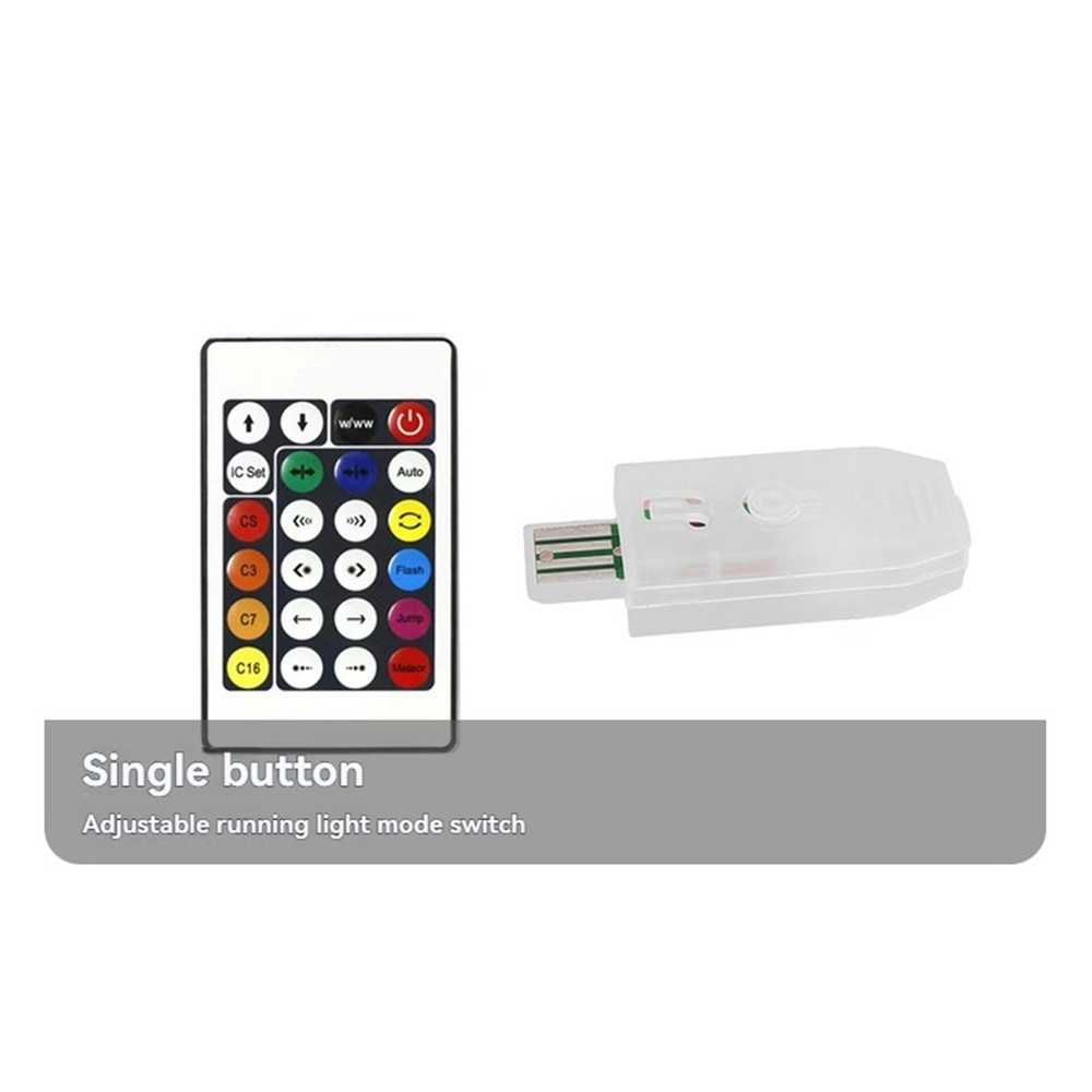 Music LED Controller Leather Light String Controller 24 Keys Versatile &5842