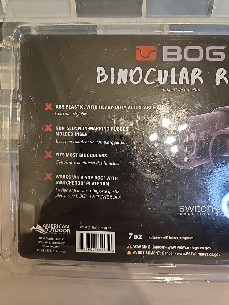 BOG BBR Binocular Rest with Lightweight Design and Adjustable Strap for Securing