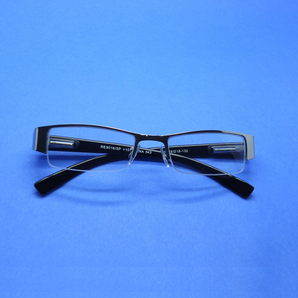 Computer Reading Glasses Hot Silver Tech Frame Bottomless Screen TV Lens +3.50