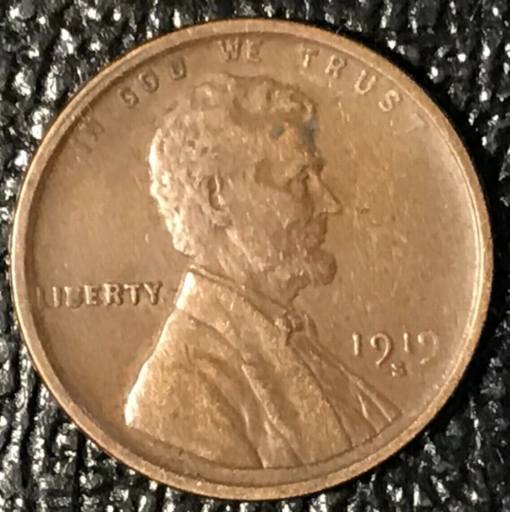 VF+ 1919 S LINCOLN CENT-OLD US COIN-JUN052