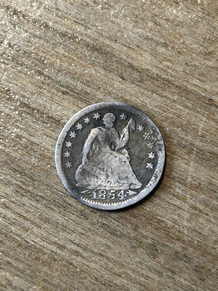 1854 (Arrows) Liberty Seated Half Dime VG