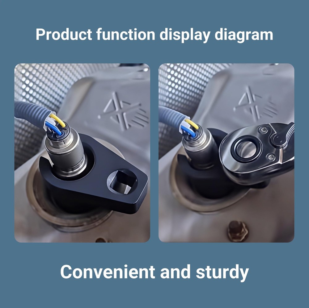 AP1822F 3/8 Drive 7/8 Inch Oxygen Sensor Socket Offset Chrome Steel Tool