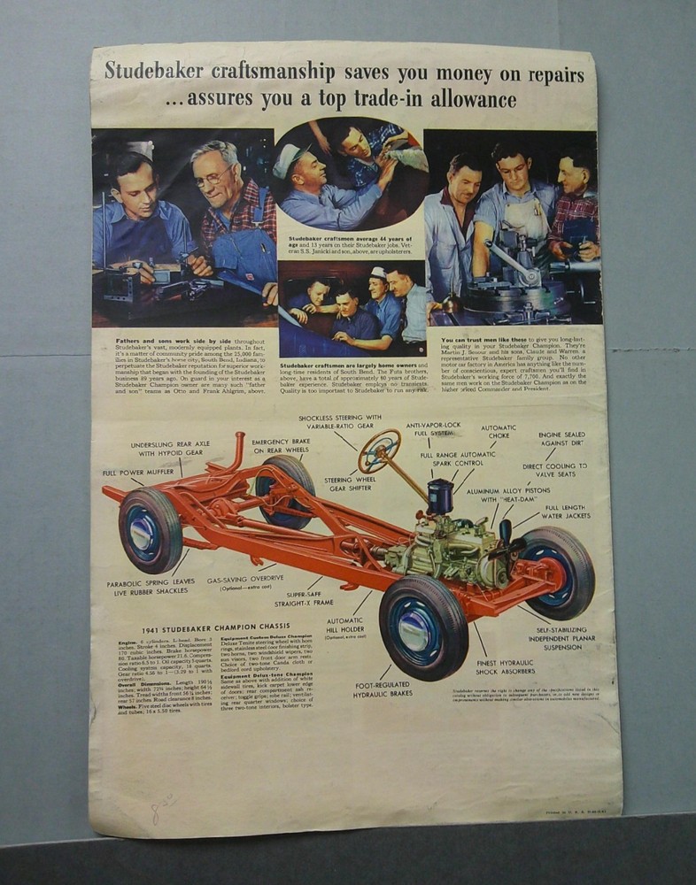 1941 Studebaker Champion Sales Catalog