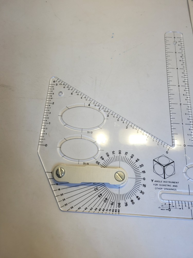 Draftette Y Angle Multipurpose Drafting Angle Measuring Tool Ruler