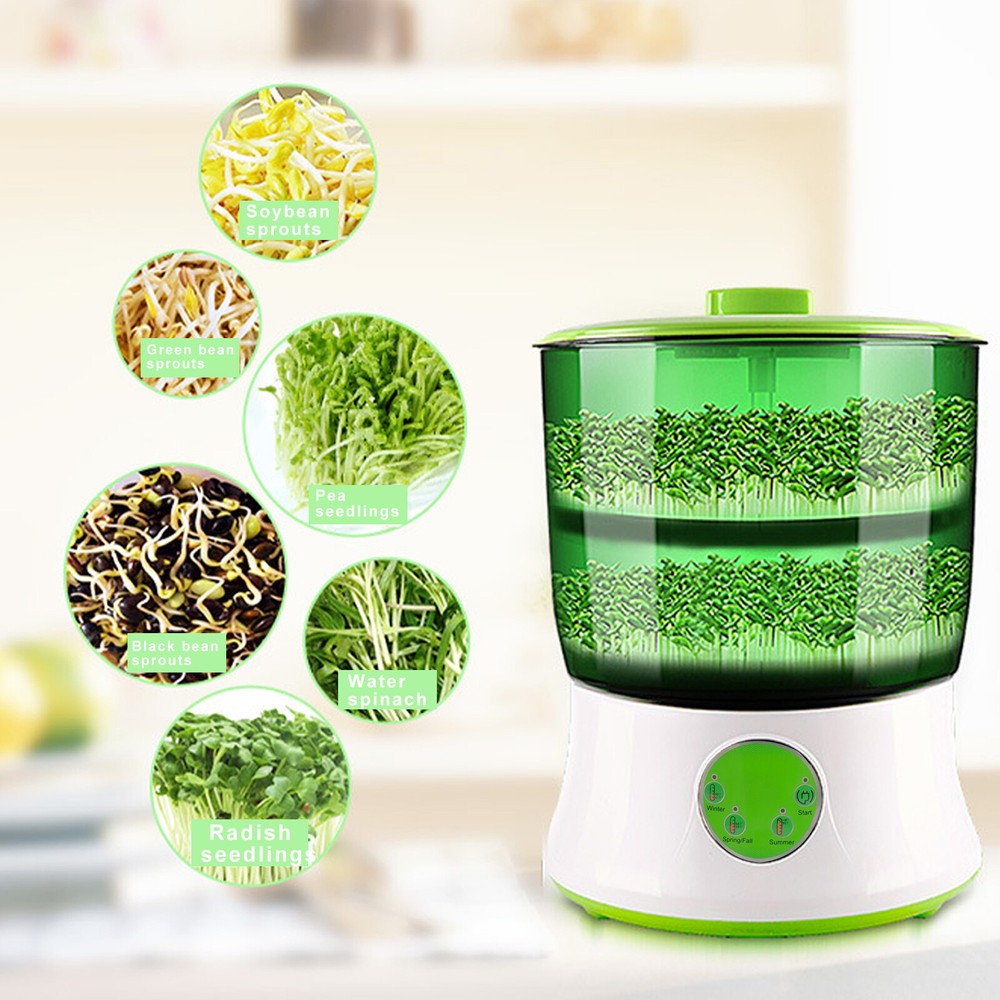 2 layers Automatic Bean Sprouts Machine Bean Sprout Maker Food grade ABS 110V