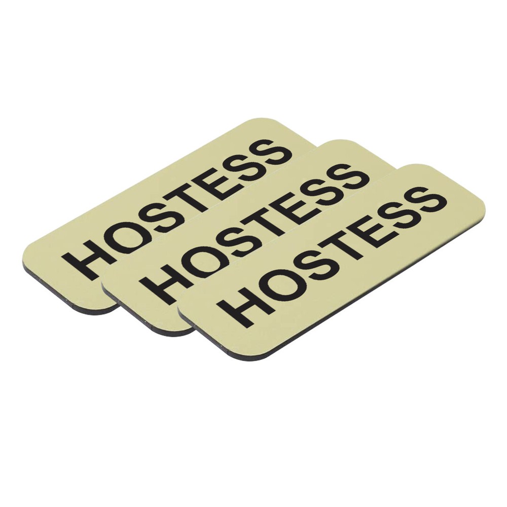 Hostess 1 x 3" Name Tag, (3 Pack)