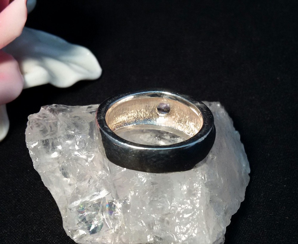 Ring Silver 925 with Amethyst Size 54 (17.2 mm Ø)