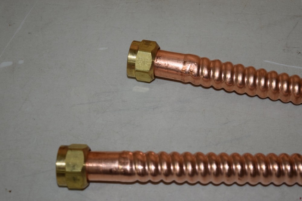 2 Pack Brasscraft WB00-24n 3/4x3/4x24 Water Heater Connector Hoses