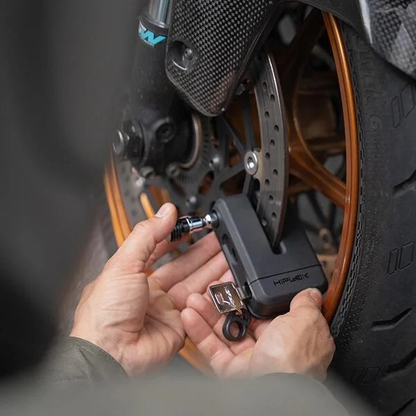 HIPLOK MD1000 DISC LOCK ALL BLACK MOTORCYCLE SECURITY