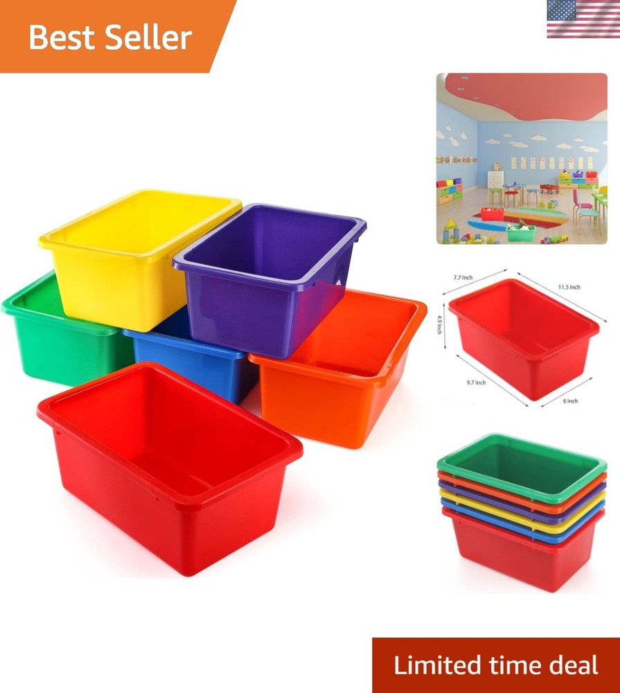Durable Multi-Purpose Stackable Storage Bins - Perfect for Playrooms & Nurseries