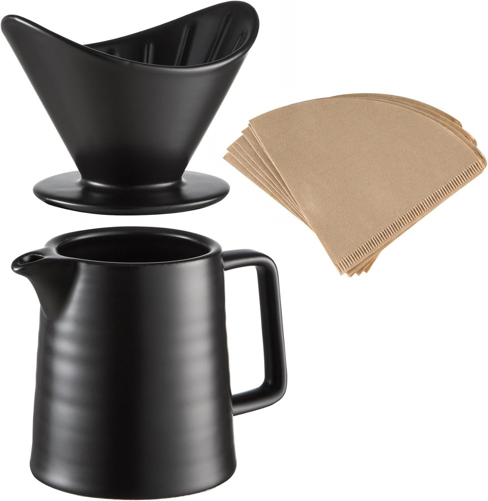 Drip coffee maker, ceramic coffee filter cup 17 oz / 500 ml,