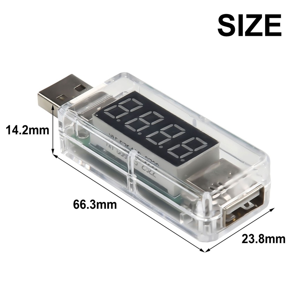 Temperature Resistant USB Voltage Current Tester Meter Voltmeter Ammeter