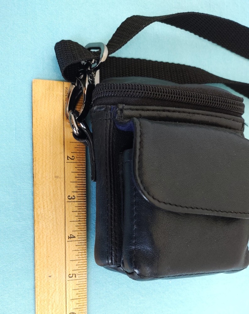 CAMERA BAG~ BLACK LEATHER