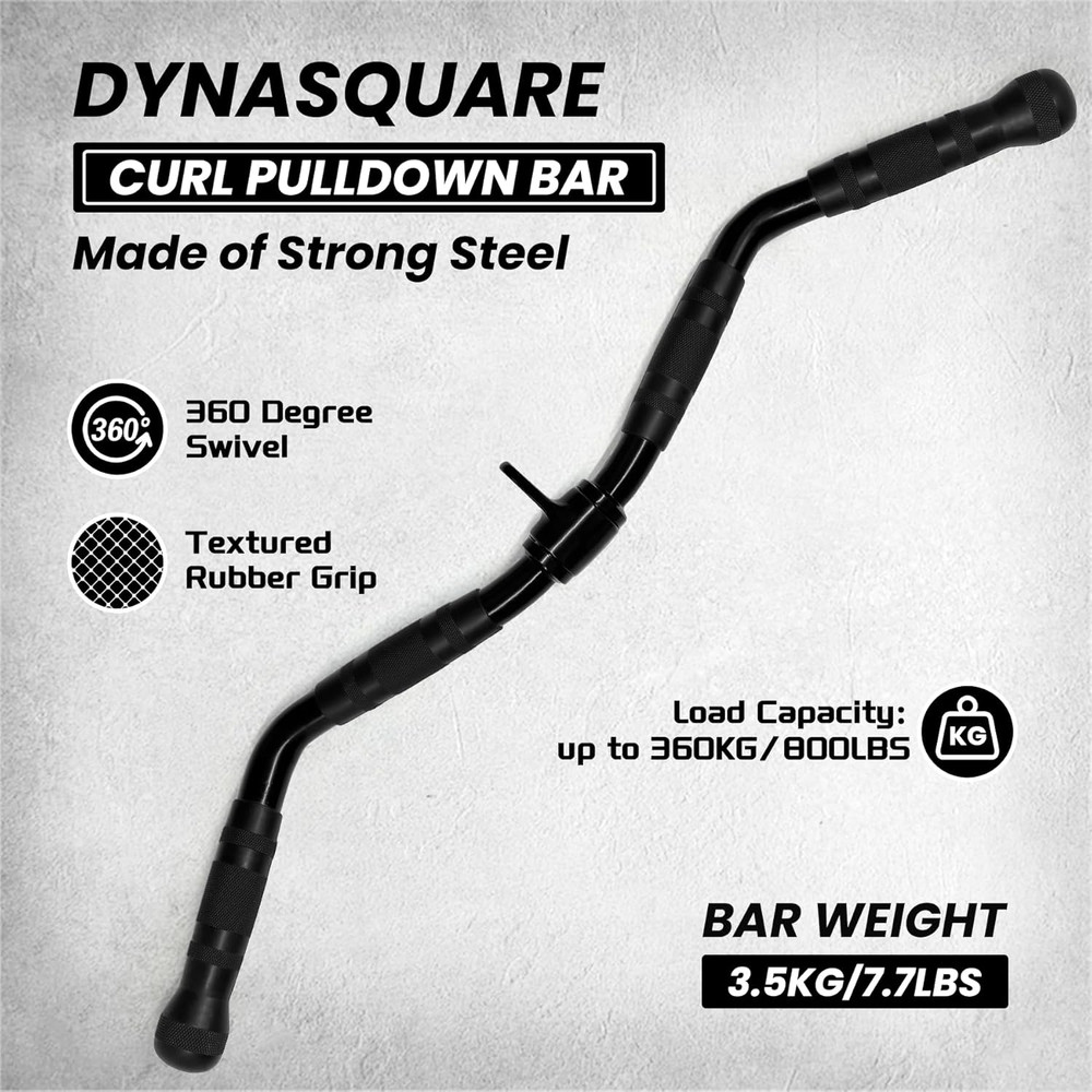 LAT Pulldown Attachments Combo, Cable Machine Accessories, Heavy Duty Steel