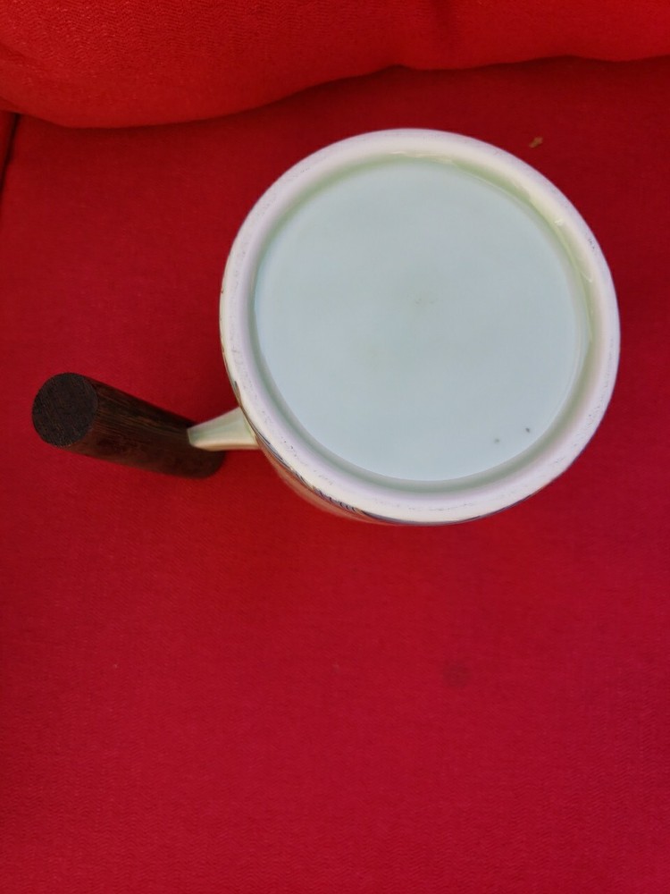 Tea Cup with Infuser and Lid,Ceramic Tea Infuser Mug Solid Wooden Handle,15.2 oz