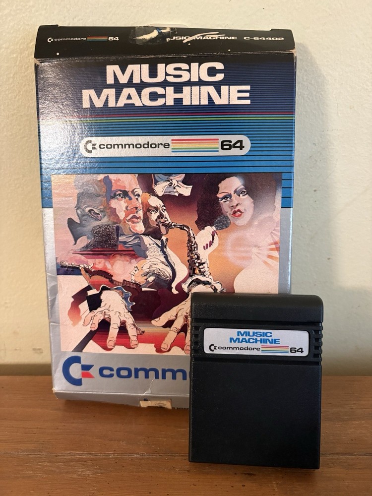 Vtg Commodore 64 Computer System Original Box Power Cord, Manual, Music Machine