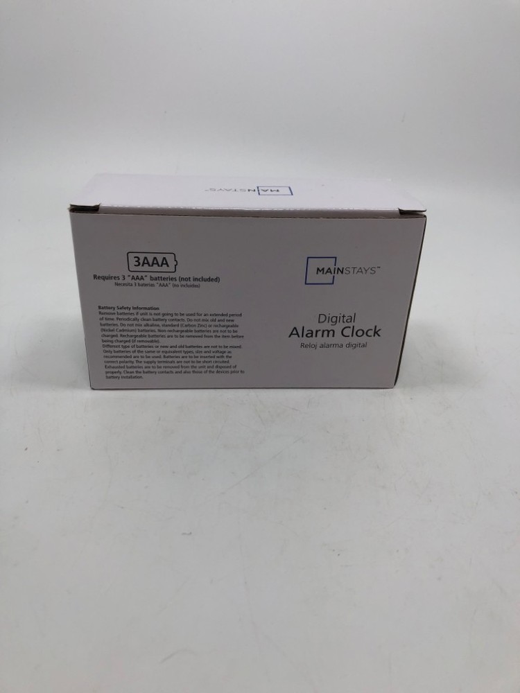 NIB MAINSTAYS DIGITAL ALARM CLOCK.