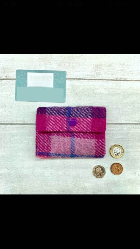 💜🩷Handmade Harris Tweed Accessories set🩷💜