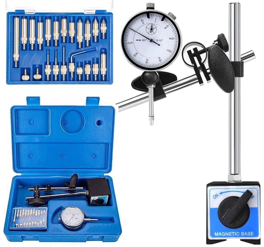 Dial Indicator with Magnetic Base Point Precision Inspection Set Dial Test US
