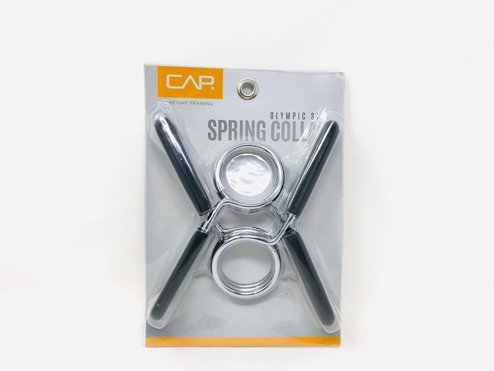 Cap Weight Training 2" Olympic Size Spring Collars 2 Piece Set