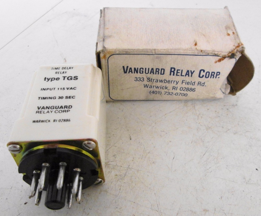 Vanguard TGS Time Delay Relay Input 115VAC Timing 30Sec