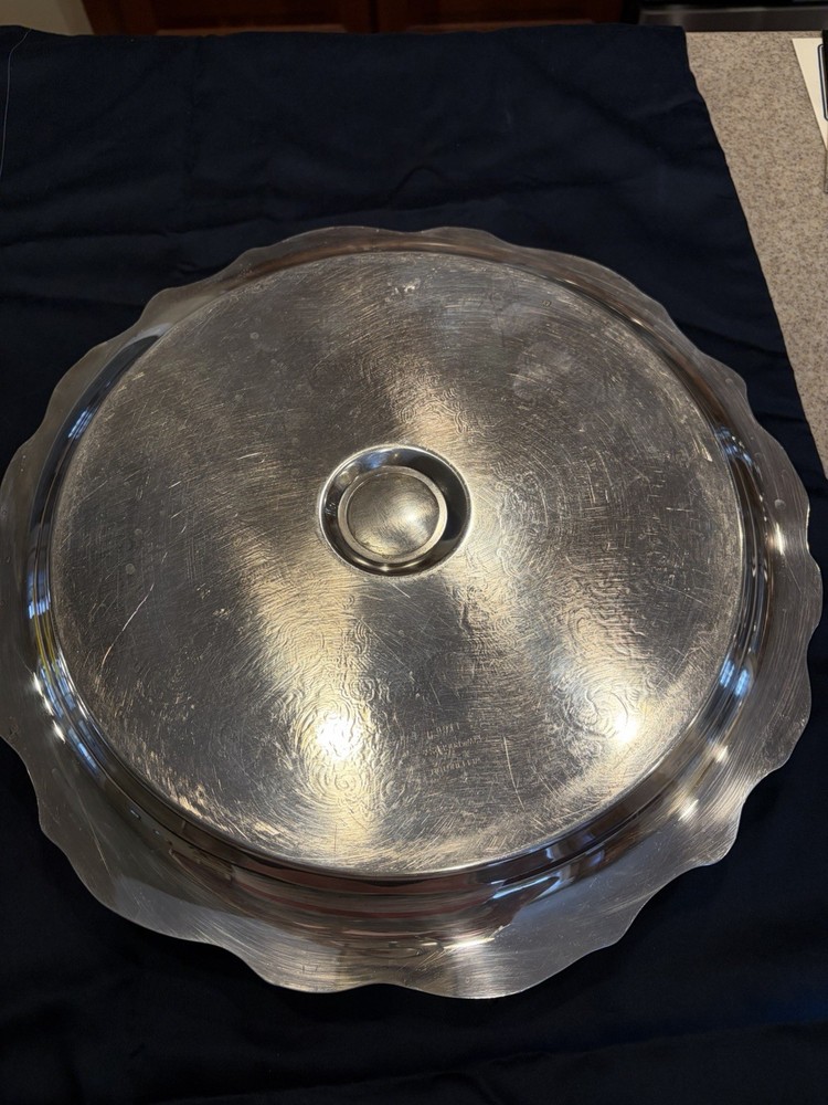 Silver Plate Chip And Dip Bowl