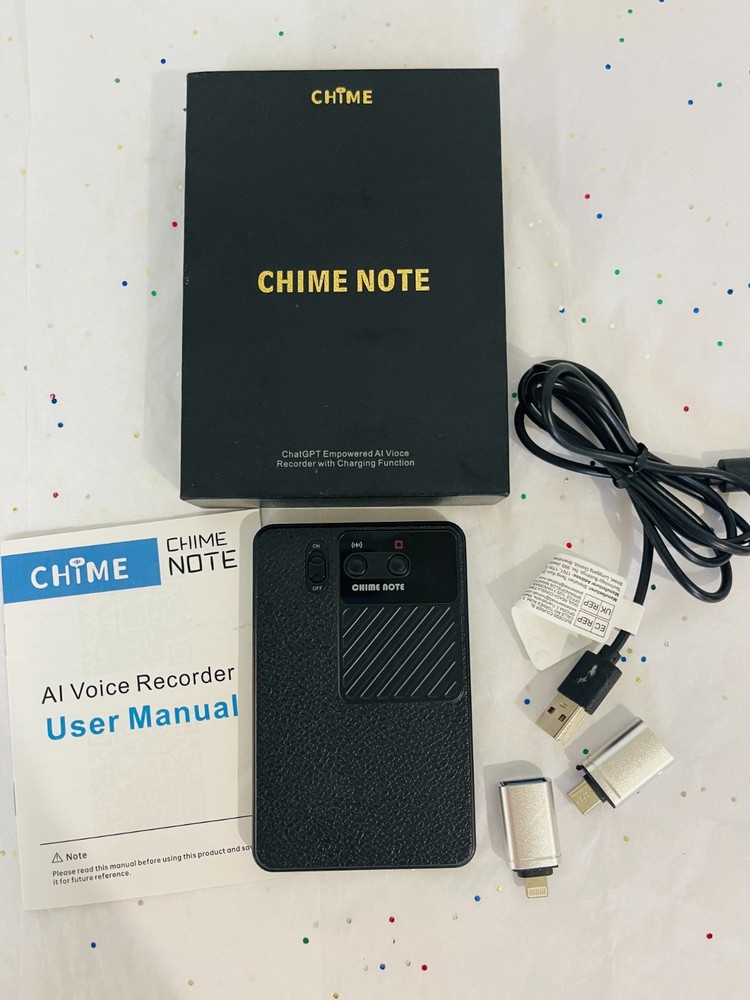 Chime Note X 64G ChatGPT Empowered AI Voice Recorder W/ Charging Function