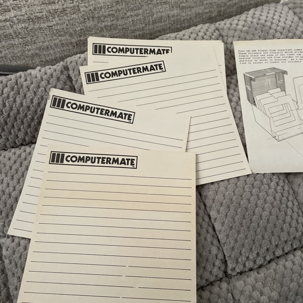 Vintage Computermate Computer Storage Floppy Disk Organizer CM-300 VGUC