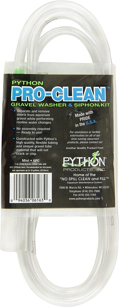 PYTHON PRO-CLEAN GRAVEL WASHER & SIPHON KIT - MINI for AQUARIUM WATER