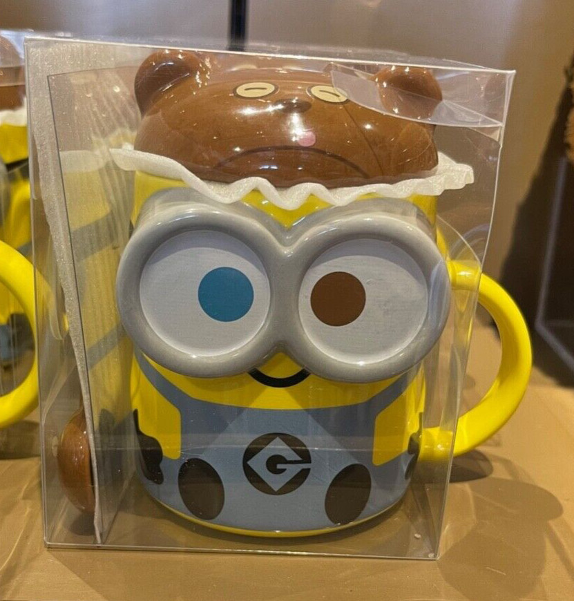 Universal Studios Despicable Me Minion Bob & Tim Mug With Spoon New