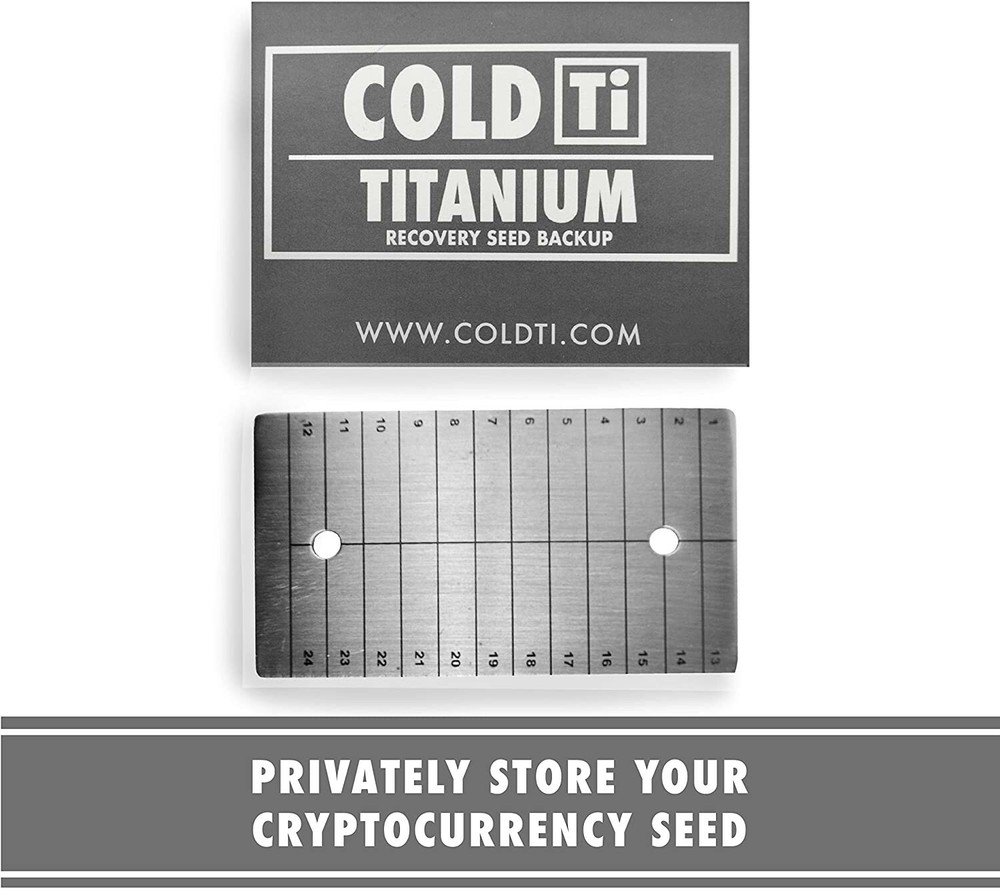 ColdTi - Titanium Crypto Seed Plate for Extremely Durable Cold Storage (Single)