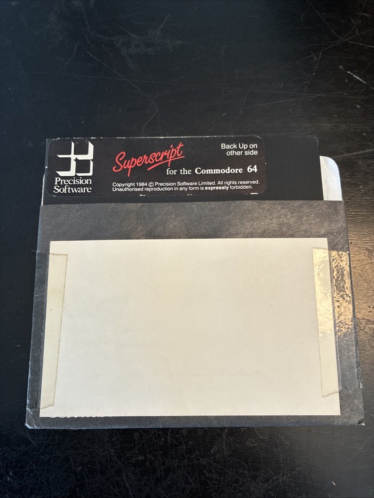 Superscript Word Processor Disk Software for Commodore 64 By Precision Software