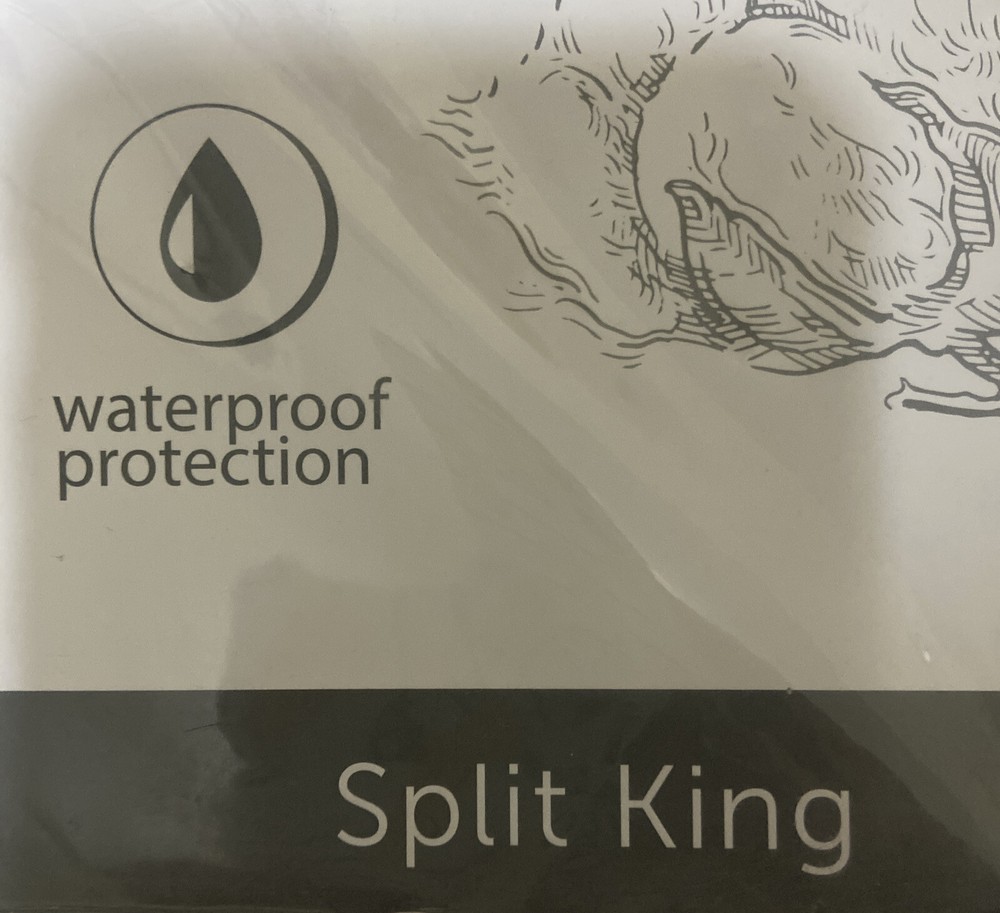 Surefit Mattress Protector For Adjustable Bed 100% Terry Cotton White Split King