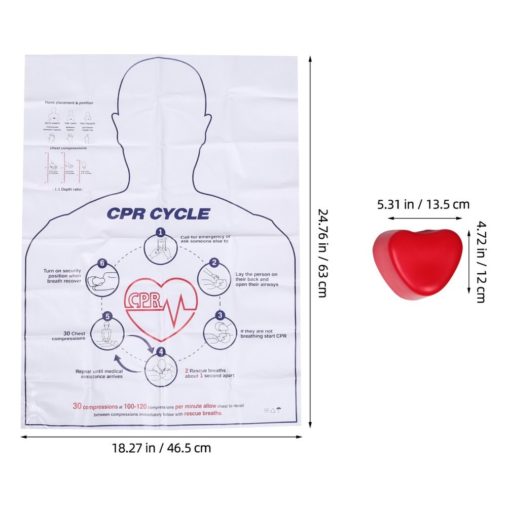 Cardiac Training Model Cpr Compression Tool Hands-only Practice Equipment