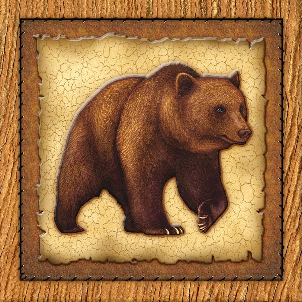Ceramic Backsplash Tile Mural Bear Kitchen/Bathroom - Lodge Grizzly Bear 1