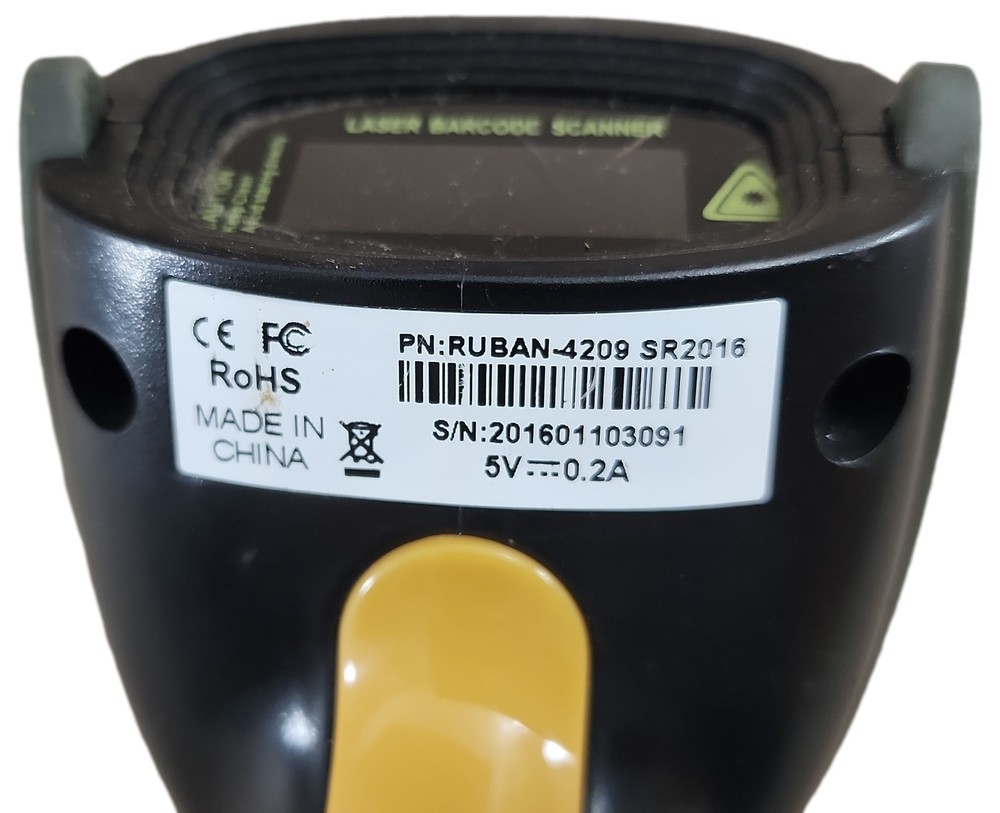 Ruban RUBAN-4209 SRR2016 USB Automatic Laser Barcode Scanner with Cable