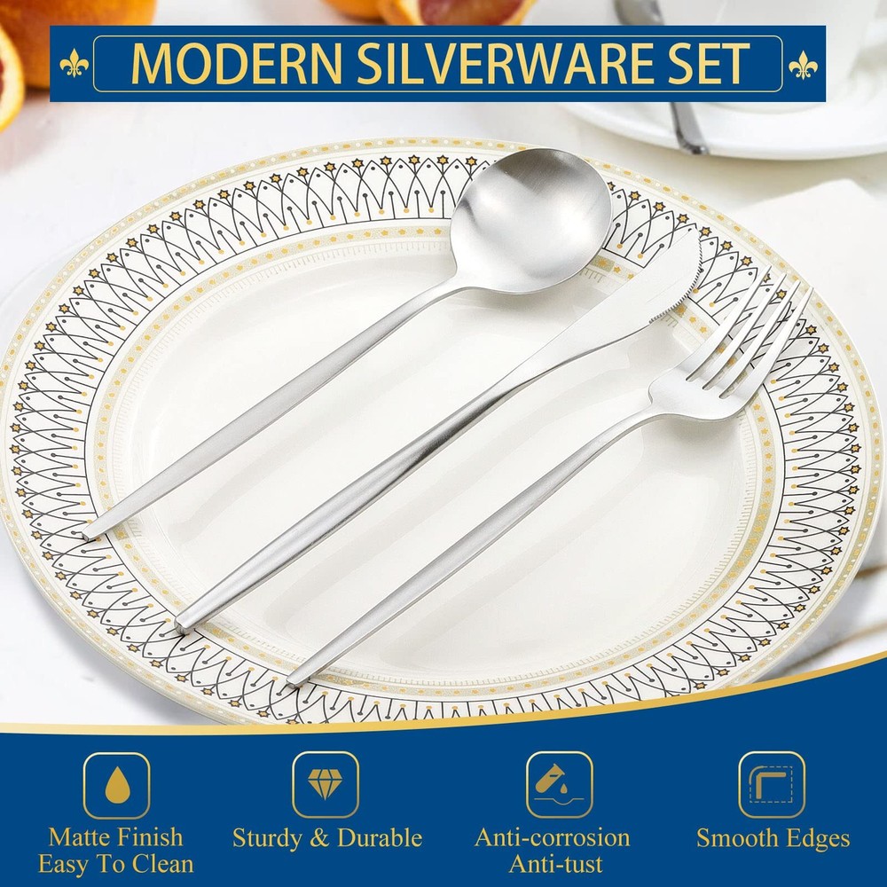 Silverware Set For 8 40 Piece Flatware Set Cutlery Tableware Set Include Spoons