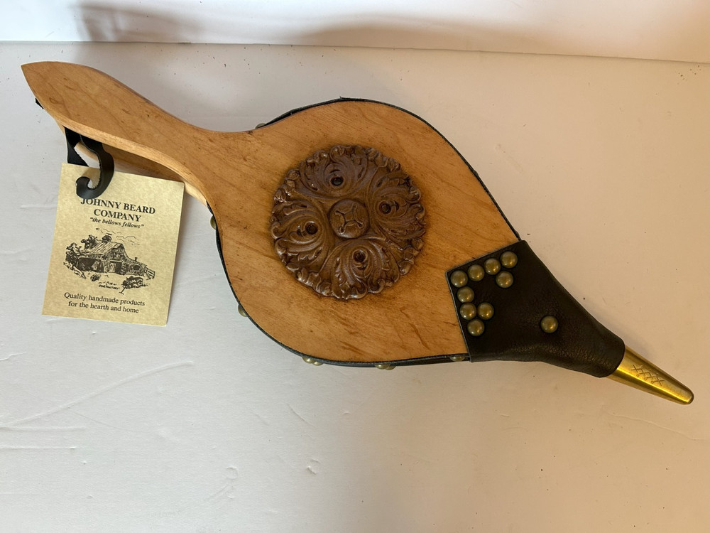 NEW - Johnny Beard Bellow - Solid Wood with Leather - Made in Oklahoma