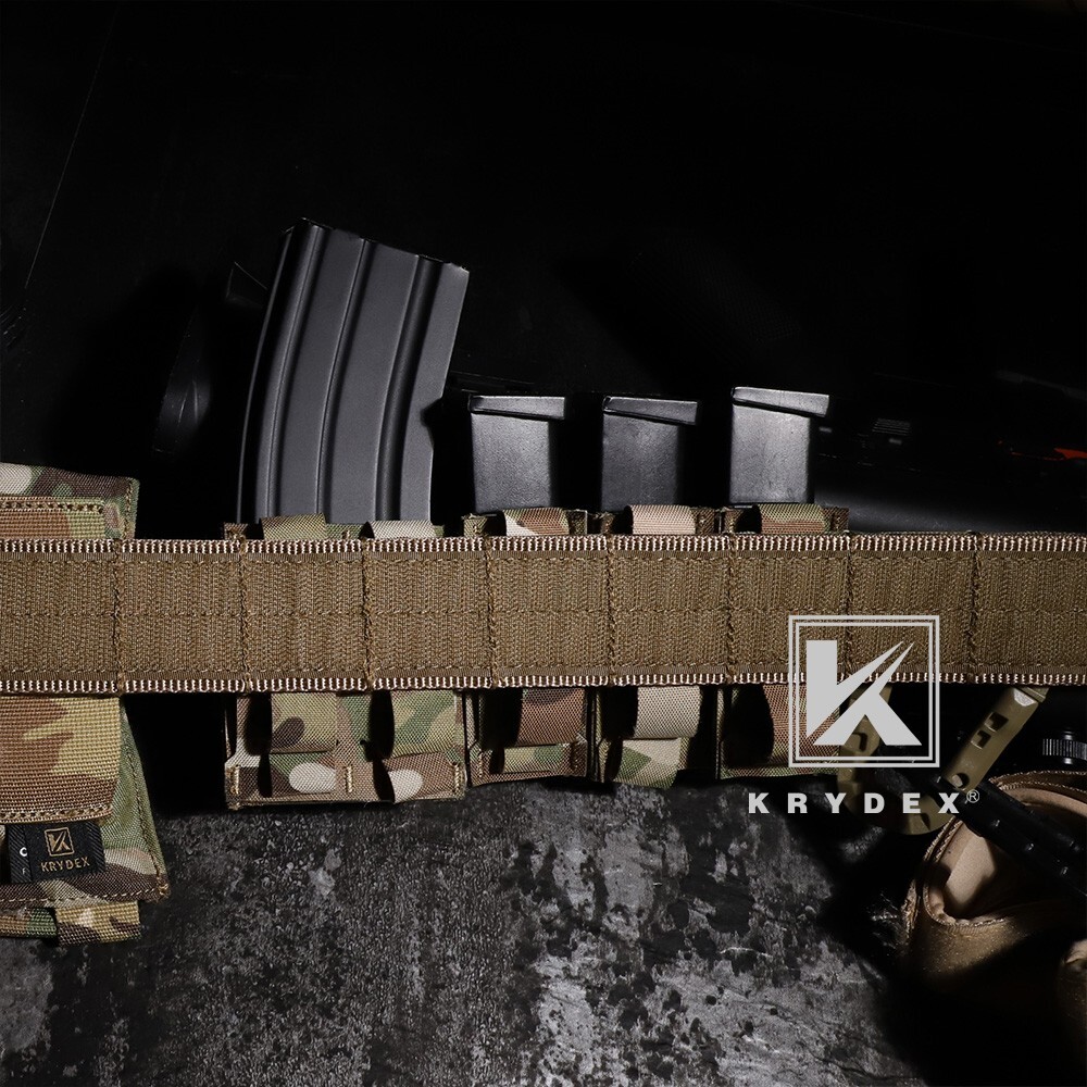 KRYDEX Tactical Double Stack Pistol Single Mag Pouch Belt / MOLLE Mounted Coyote