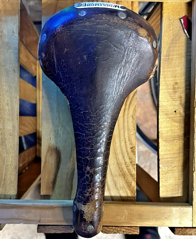 Middlemore Leather Saddle for display