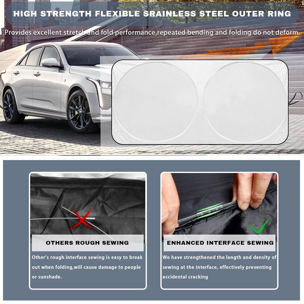 For GMC Car Large Windshield Sun Shade UV Block Reflective Screen Cover Visor