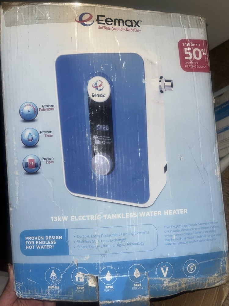 Eemax EEM24013 Electric Tankless Water Heater - Blue -