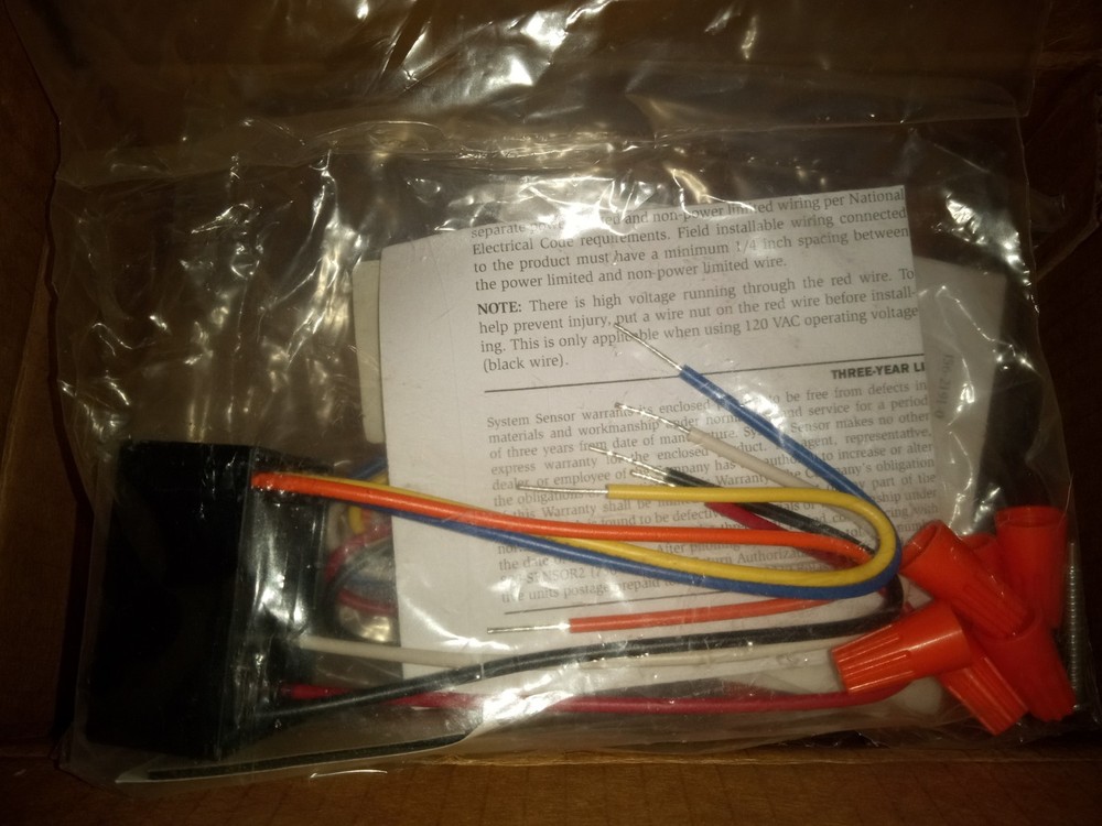 SYSTEM SENSOR MODEL NO. PR-1 conventional relay