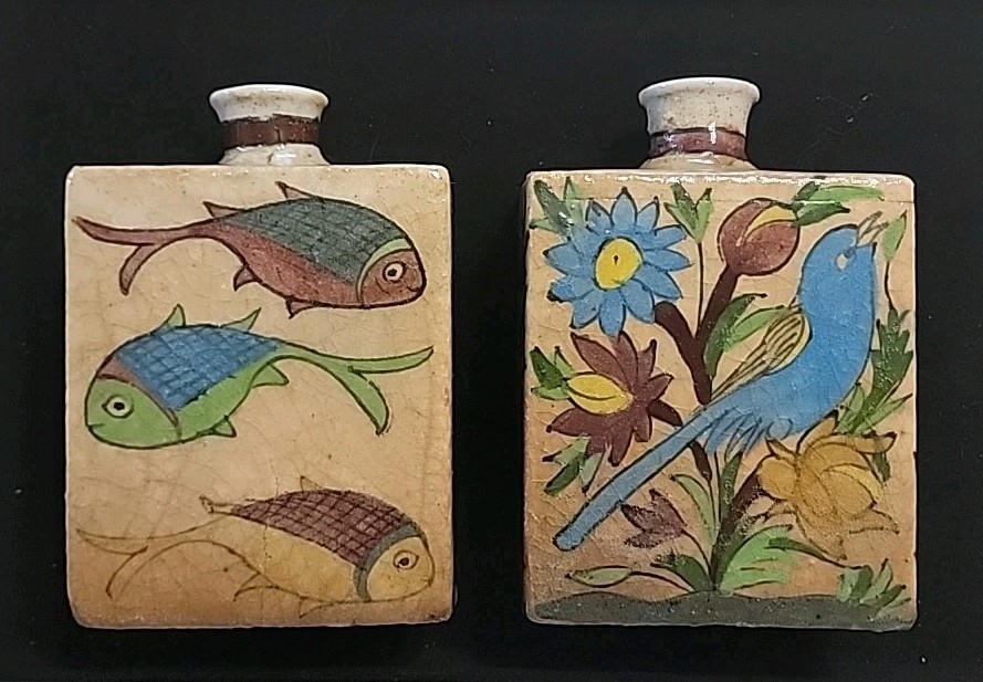 Amazing Ancient PERSIAN HANDPAINTED VASES (2)