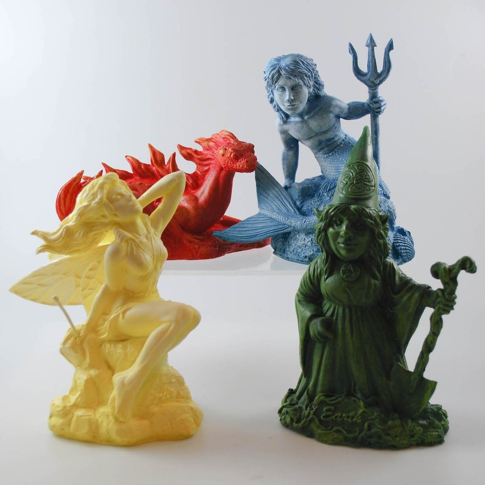 Elementals - Hand cast statues (Set of four)