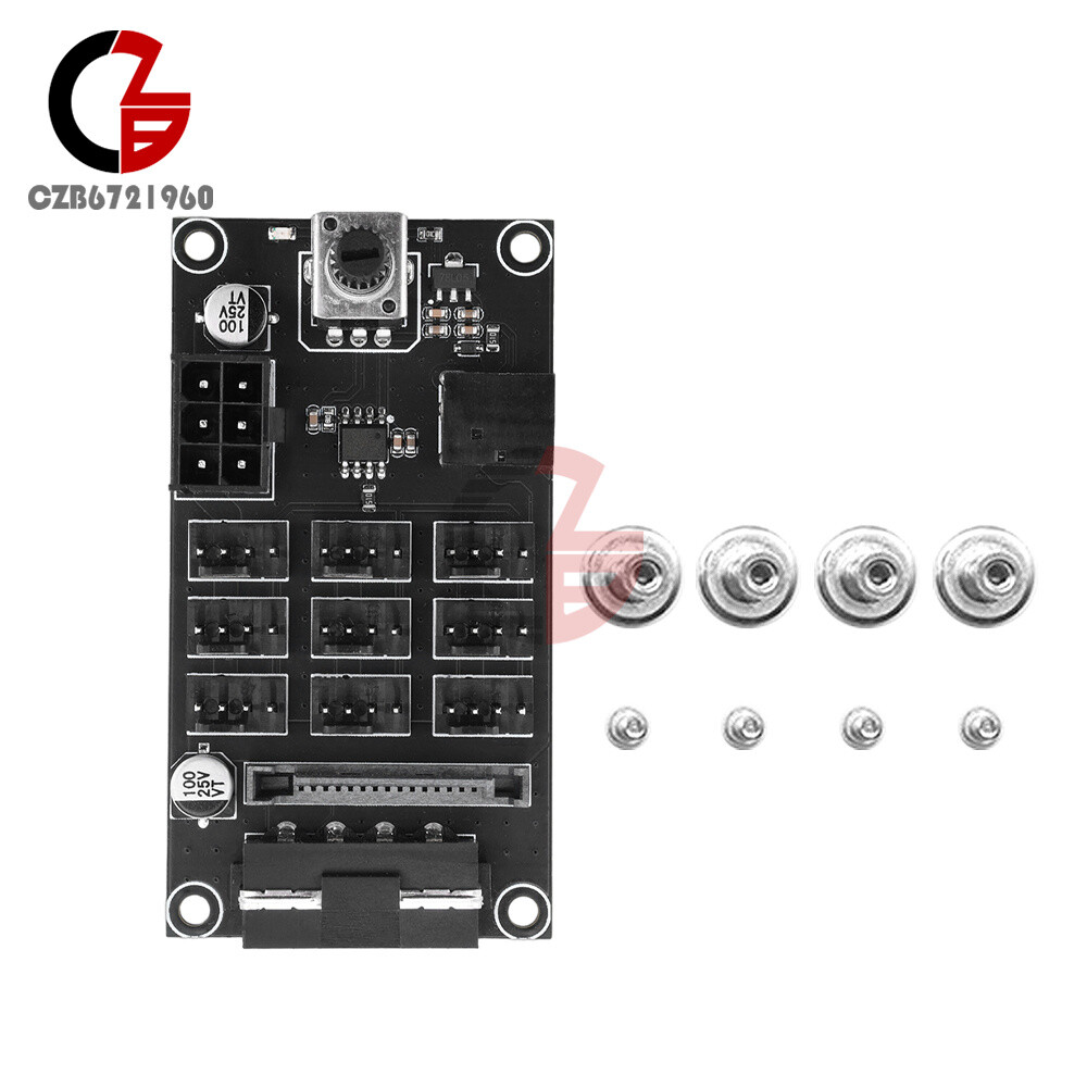 Computer Chassis PWM Violent Fan Speed Controller 9-Channel Fan Hub Controller