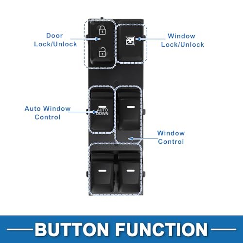 Power Window Switch No.935703W000WK Front Left Driver Side Window Control