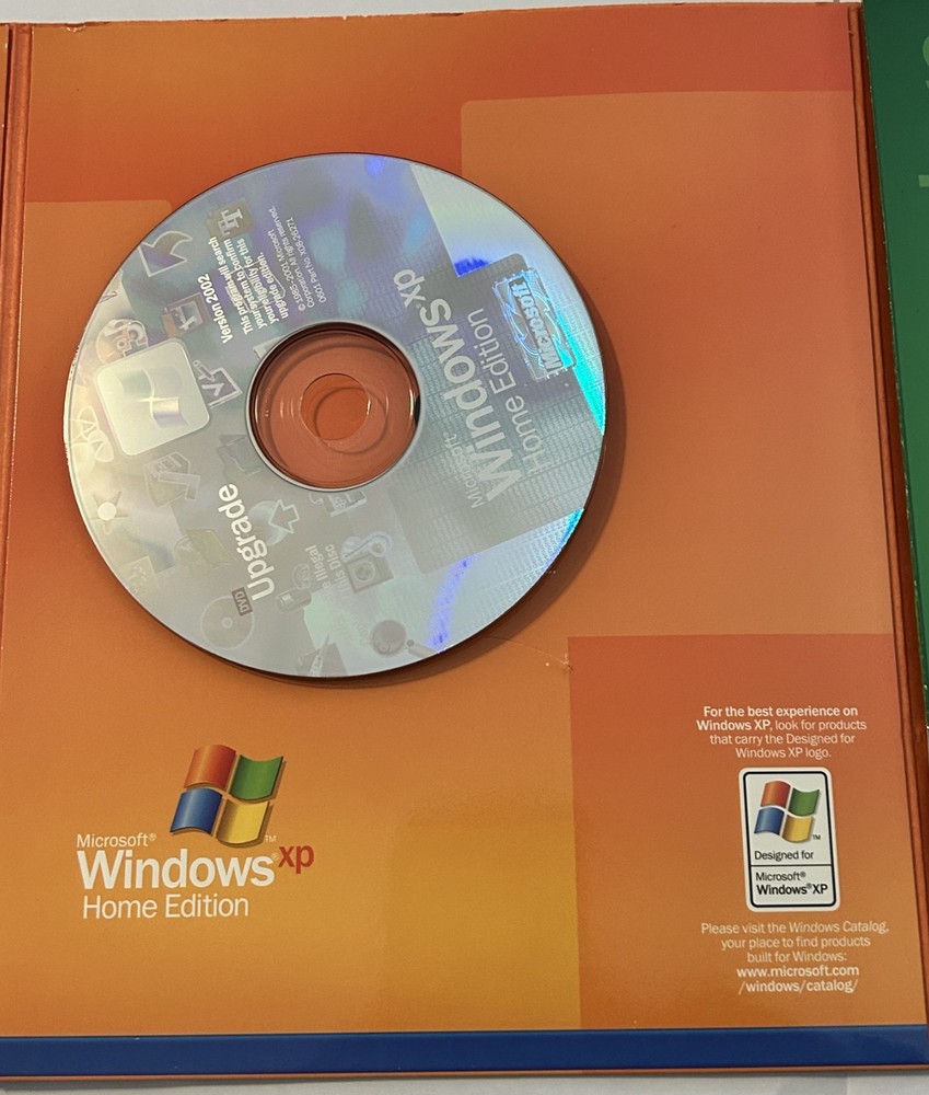 MICROSOFT WINDOWS XP HOME EDITION UPGRADE Version 2002 CD USED PREOWNED