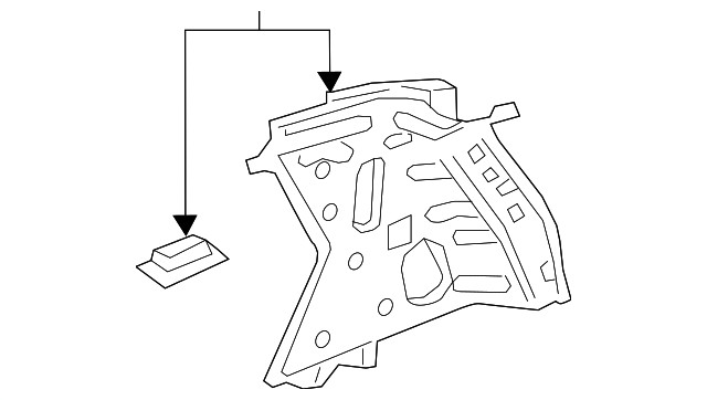 Genuine GM Passenger Side Quarter Inner Panel 42787698